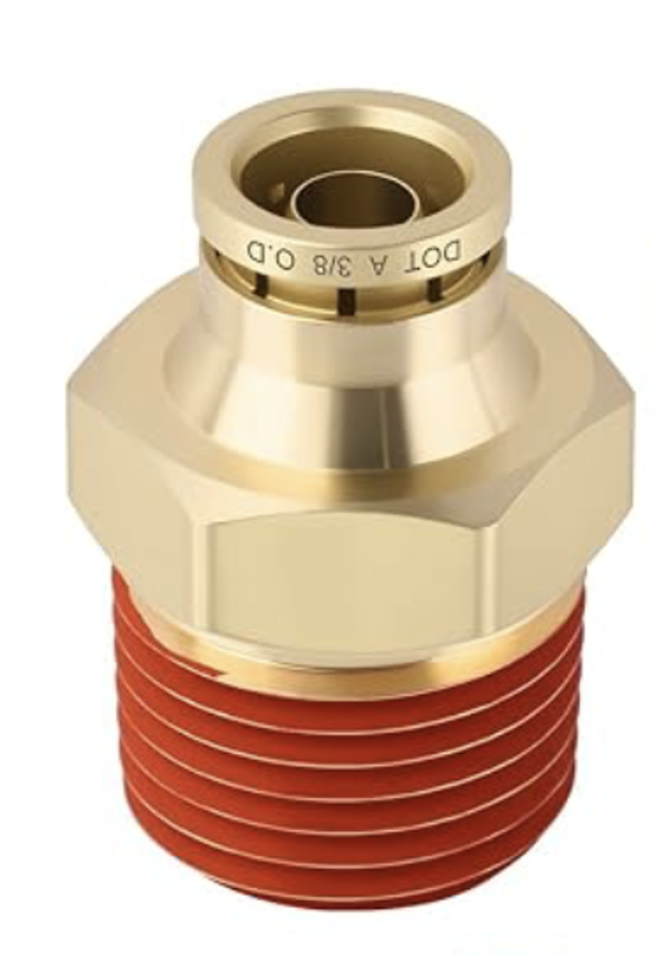 (2) 1/2" NPT to 3/8" DOT Airline Straight PTC