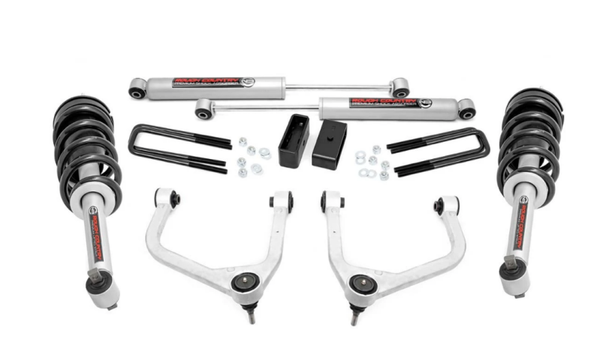 RC -2019-2025 CHEVY SILVERADO 1500 2WD/4WD 3.5" LIFT KIT W/ FORGED UPPER CONTROL ARMS - ROUGH COUNTRY 29532