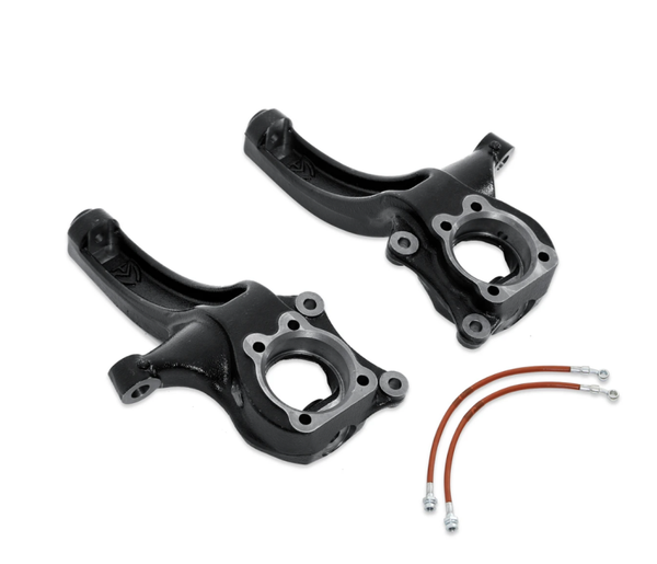 MAXTRAC -2015-2022 CHEVY COLORADO 2WD 4" MAXTRAC LIFT SPINDLES W/ EXTENDED BRAKE LINES - 700440