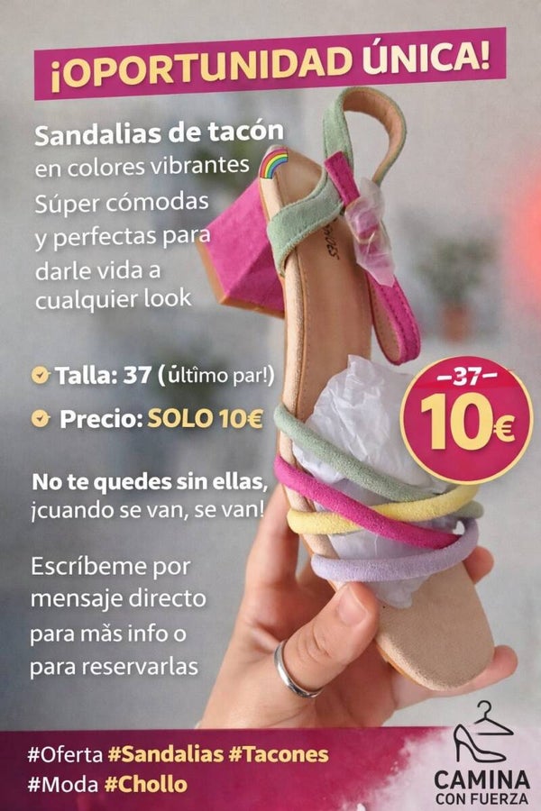 Sandalias de colores