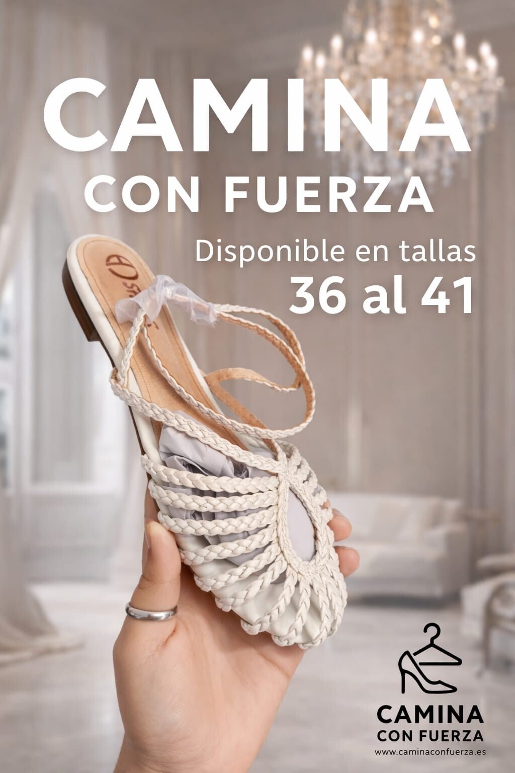 Sandalias blancas trenzadas