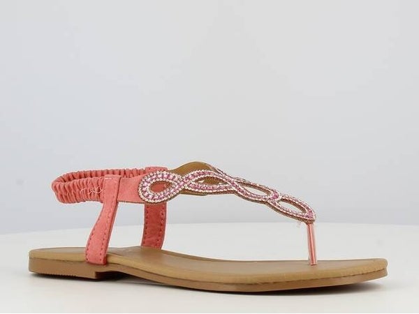 Sandalias rosas con brillos