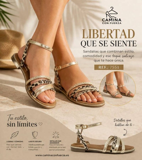 Sandalias de leopardo