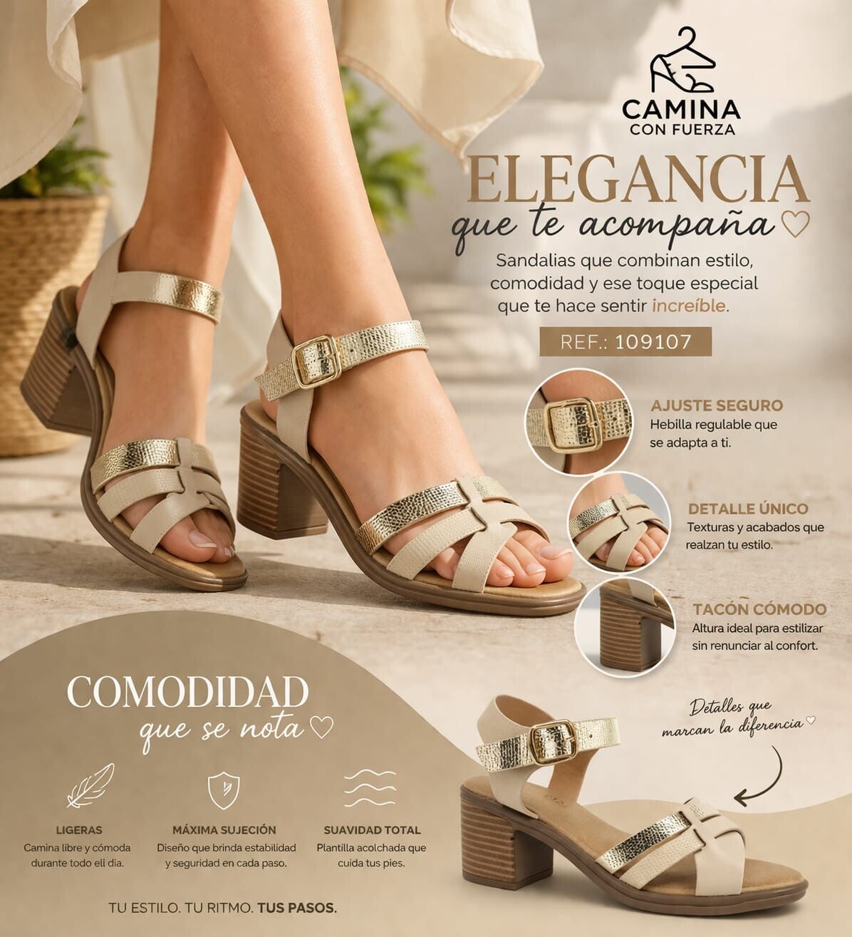 sandalias taupe