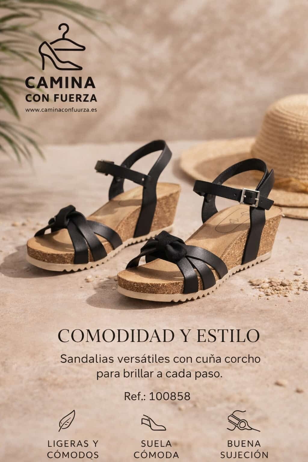 Sandalias con suela de corcho