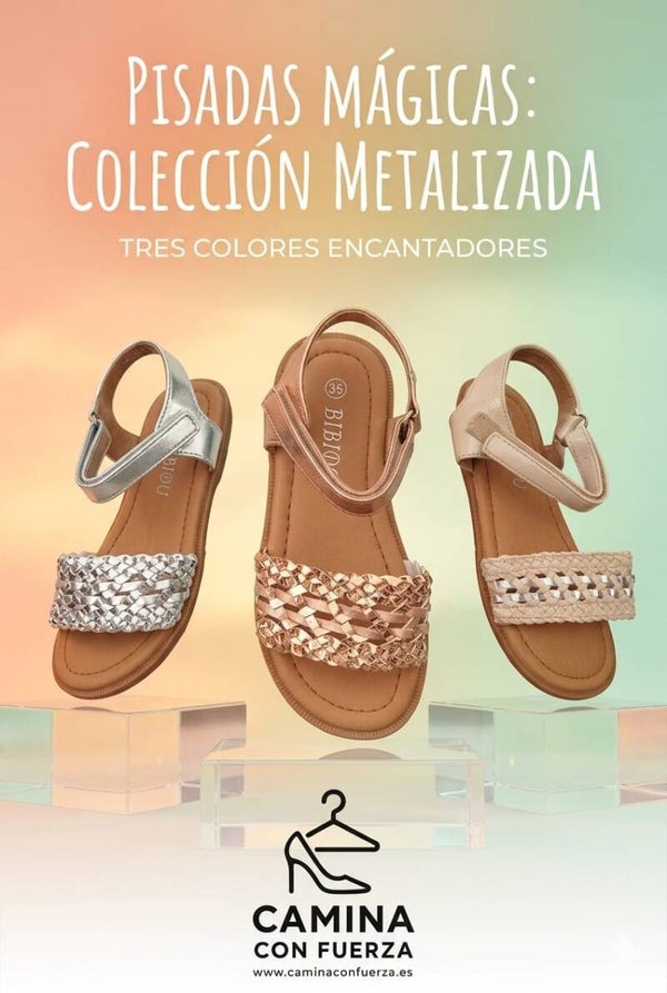 Sandalias de bebé oro, plata y beige