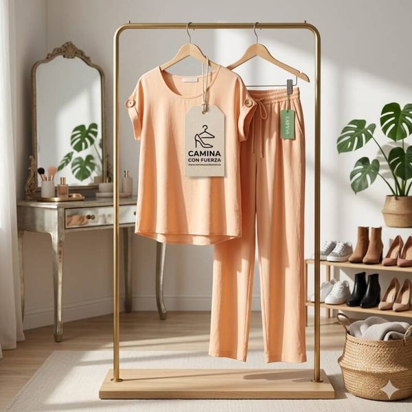 Conjunto manga beige