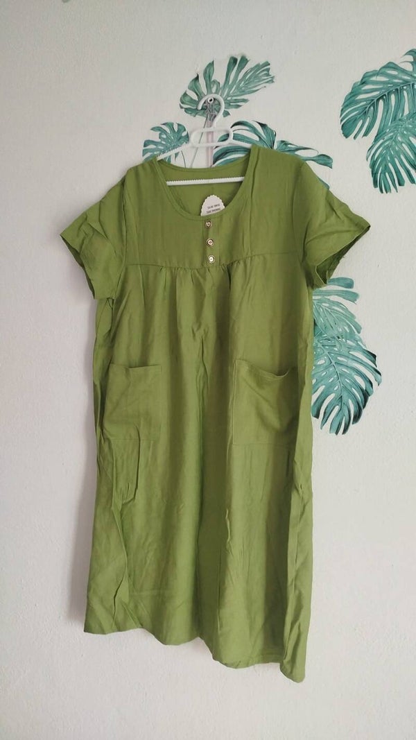 Bata de mangas verdes