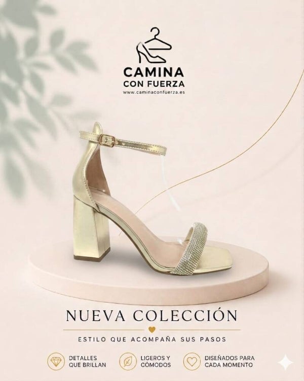 Tacones dorados