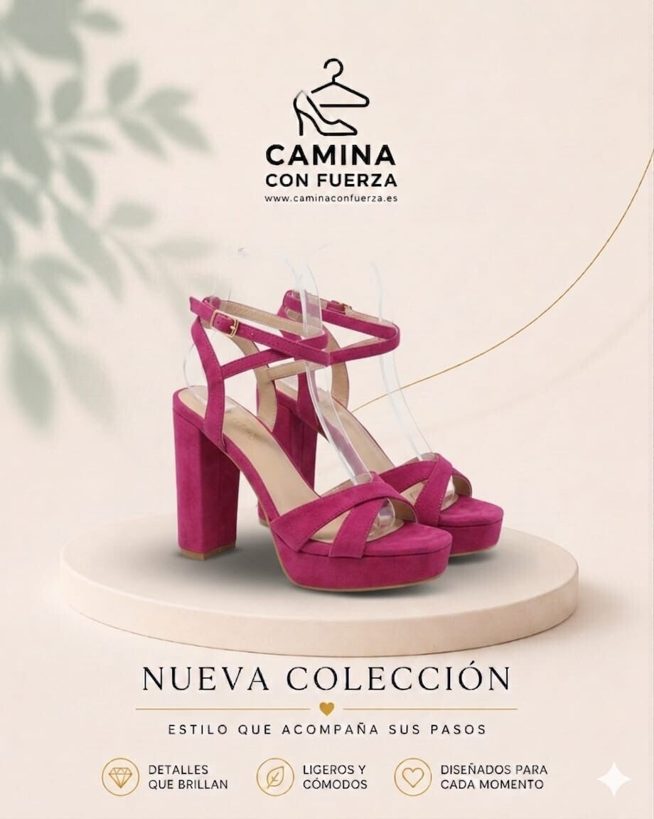 Tacones fucsia como plataforma