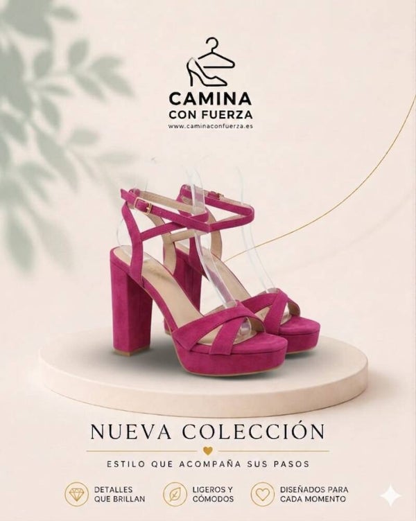 Tacones fucsia como plataforma