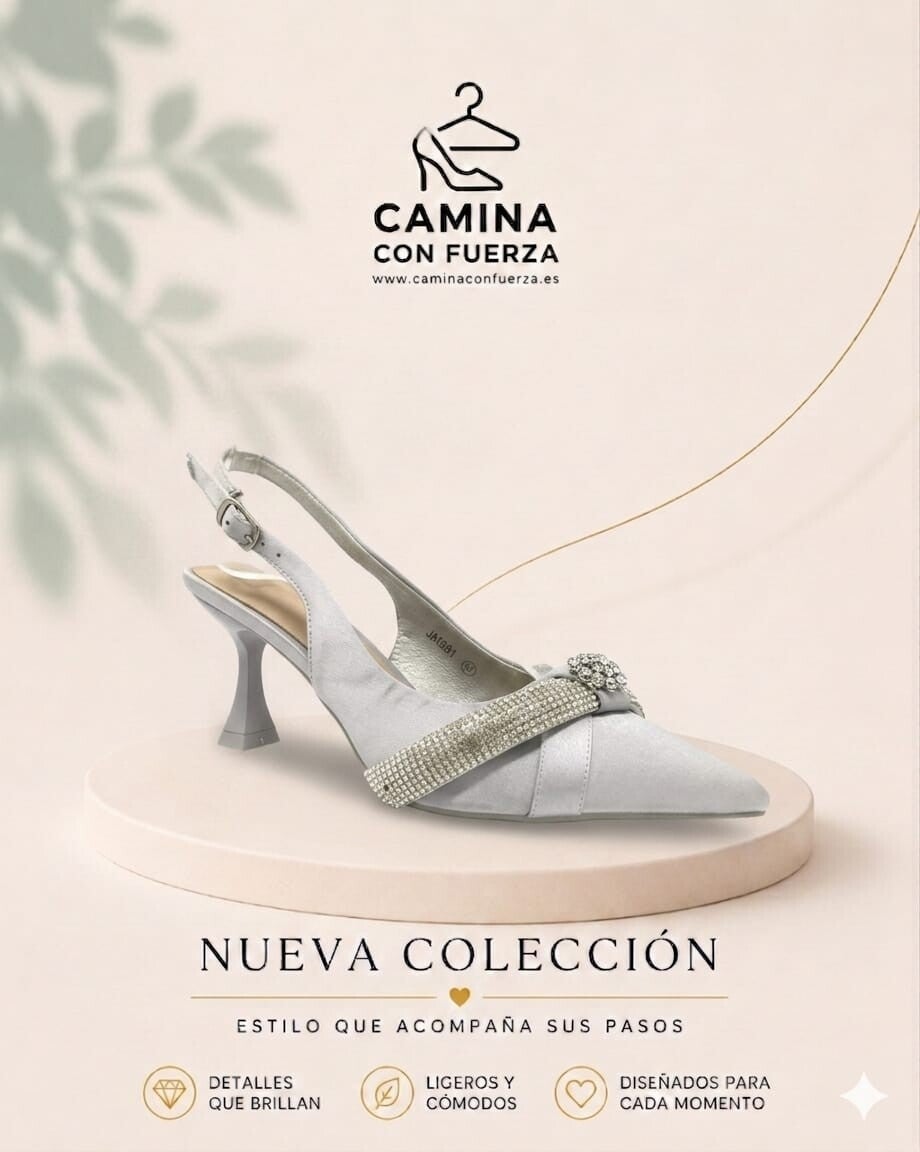 Tacones plata de pico