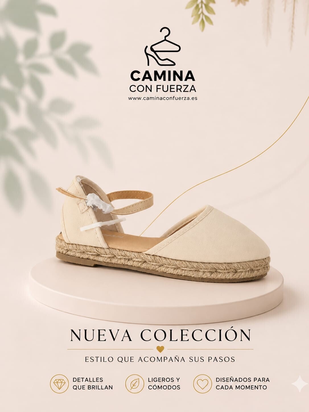 Esparteñas de niña beiges