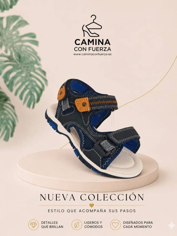 Sandalias de niño azul marino
