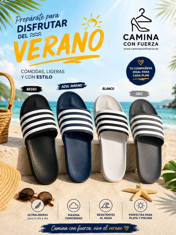 Chanclas cómodas y con estilo para playa o piscina