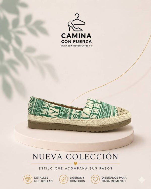 Esparteras con detalles verdes