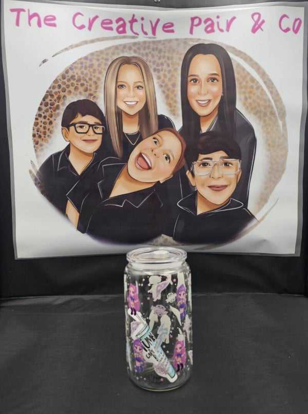 16oz  KPop glass tumbler