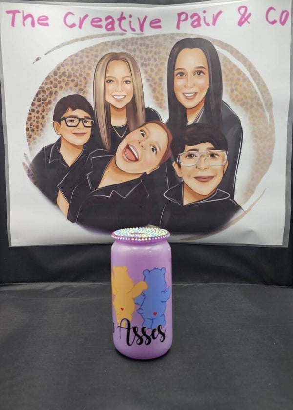 16oz cute bear kiss our ass