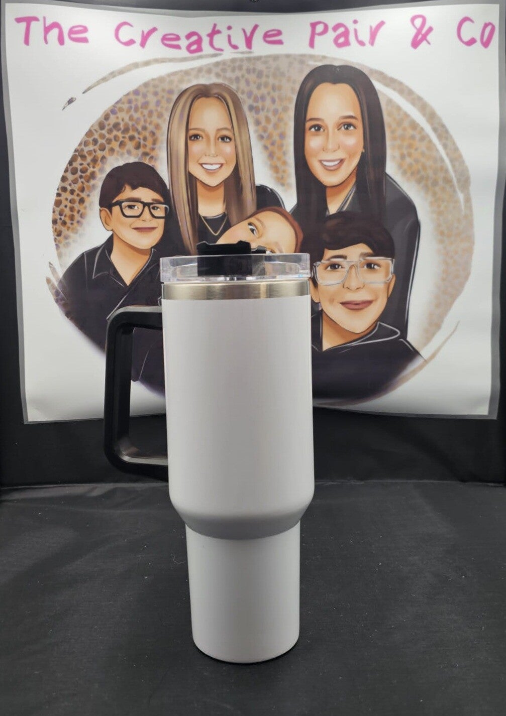 40oz Insulated Tumbler - white/black