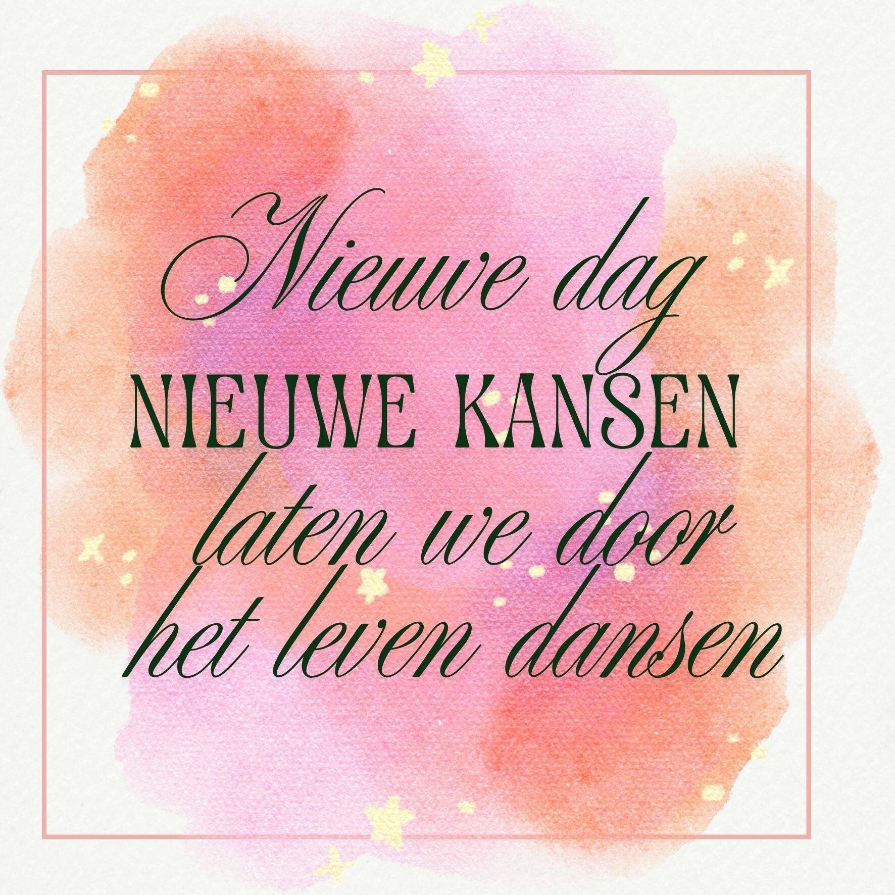 Tegel Nieuwe dag nieuwe kansen