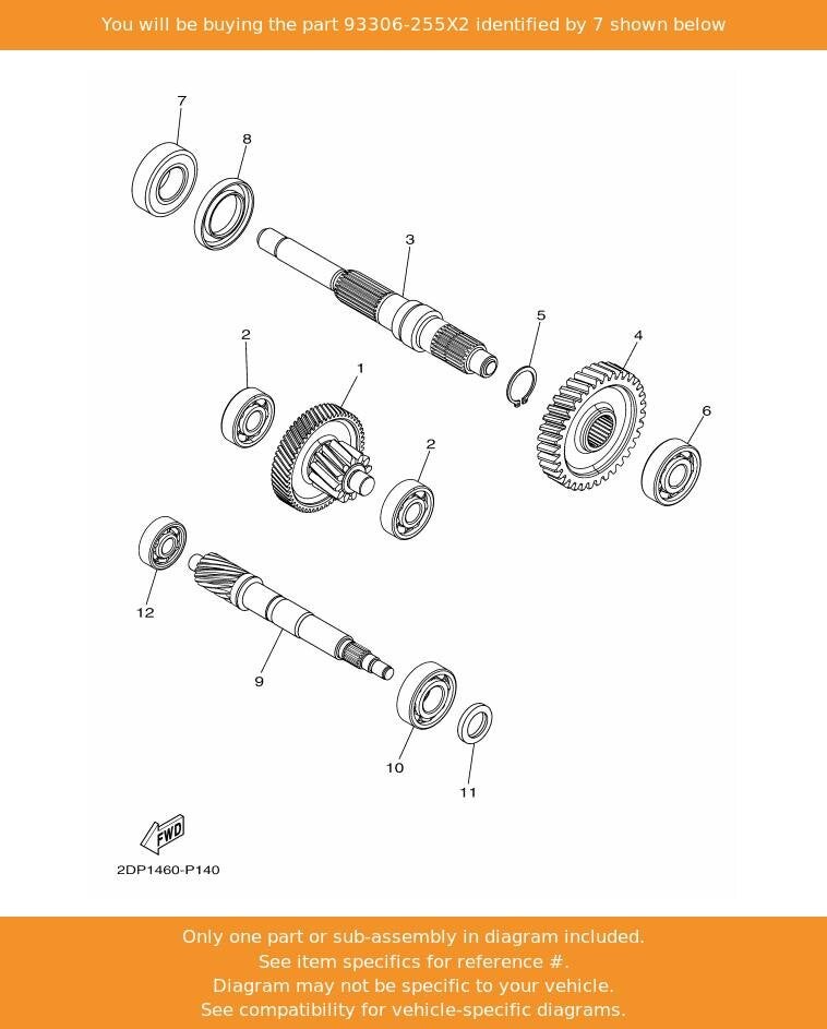 YAMAHA Bearing, GPD125-ANMAX TRICITY 125 GPD125-AOCITO