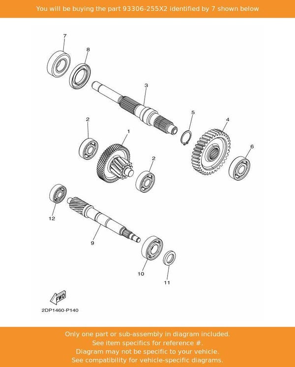 YAMAHA Bearing, GPD125-ANMAX TRICITY 125 GPD125-AOCITO