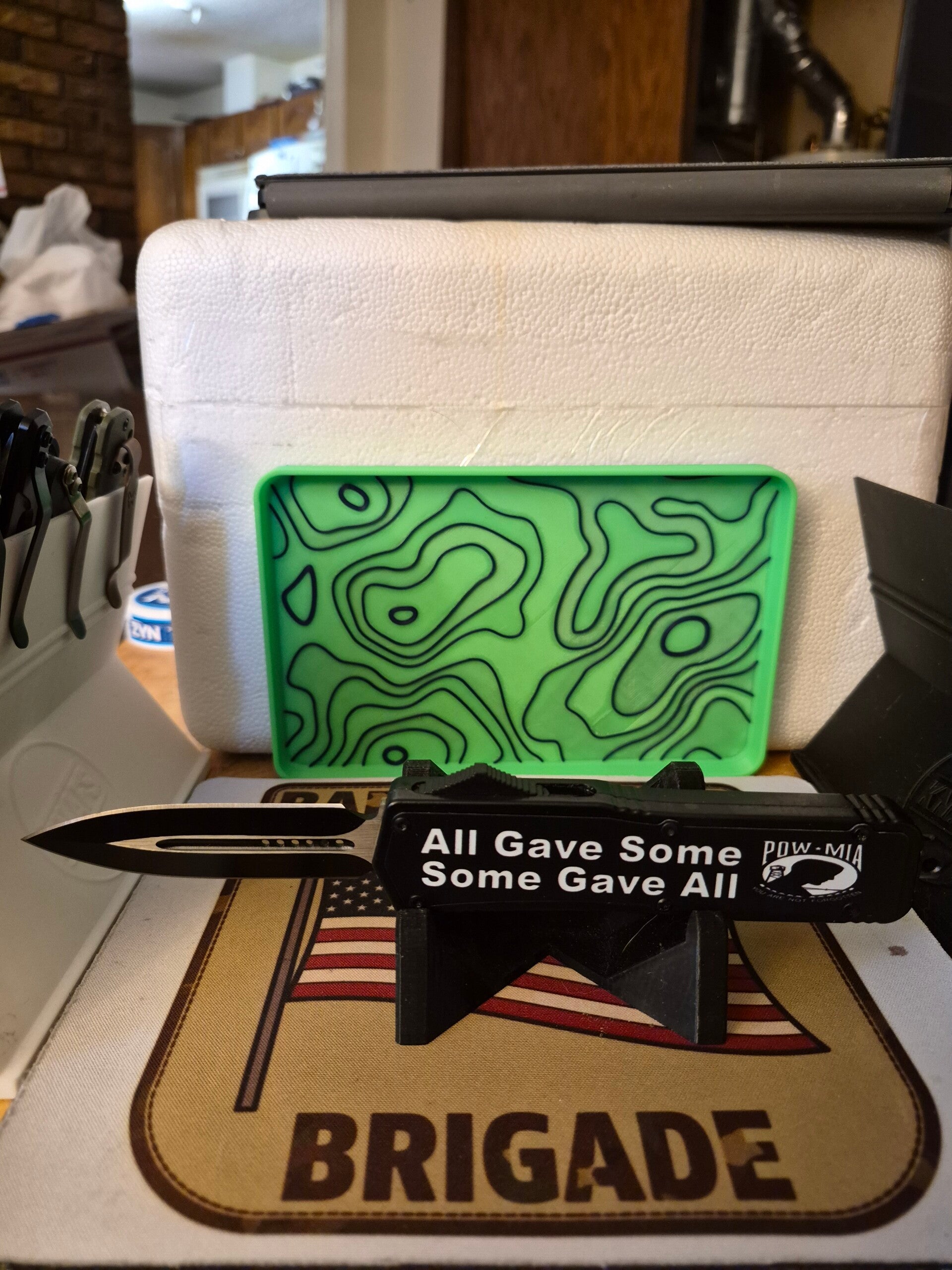 OTF Automatic Knife Skull Double Blade "ALL GAVE" "SOME SOME GAVE ALL"