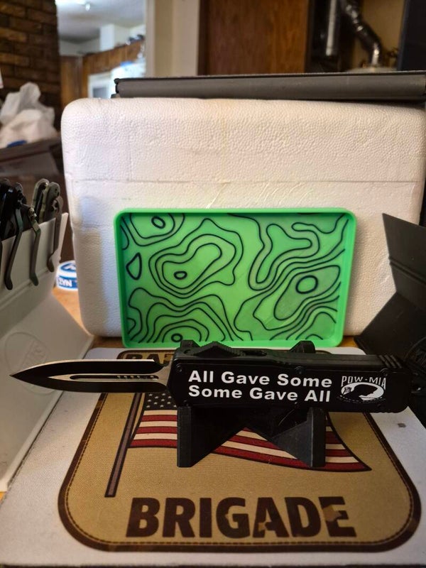 OTF Automatic Knife Skull Double Blade "ALL GAVE" "SOME SOME GAVE ALL"
