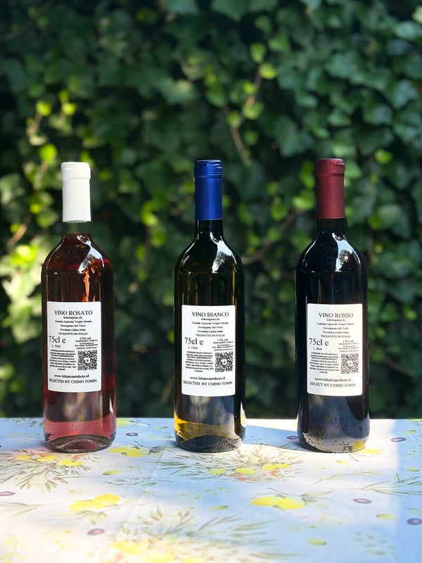 Eigen Label " Selected by Chino Tonin" zomerbox Rosé, Wit en Rood