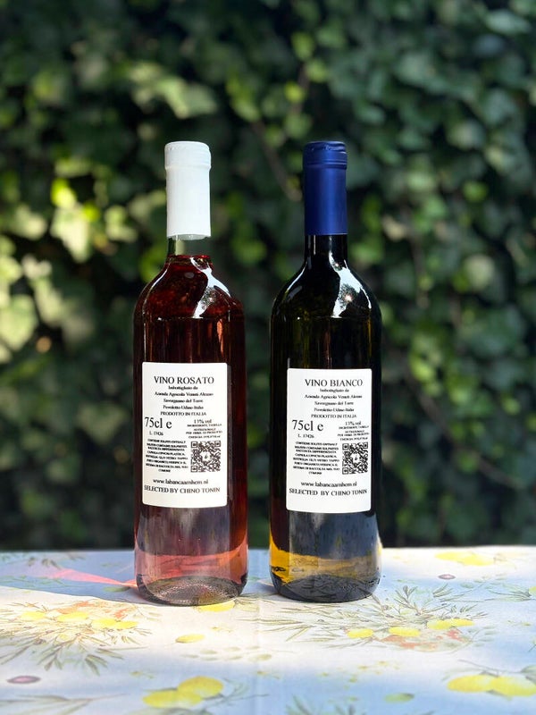 Eigen Label " Selected by Chino Tonin" zomerbox Rosé en Wit