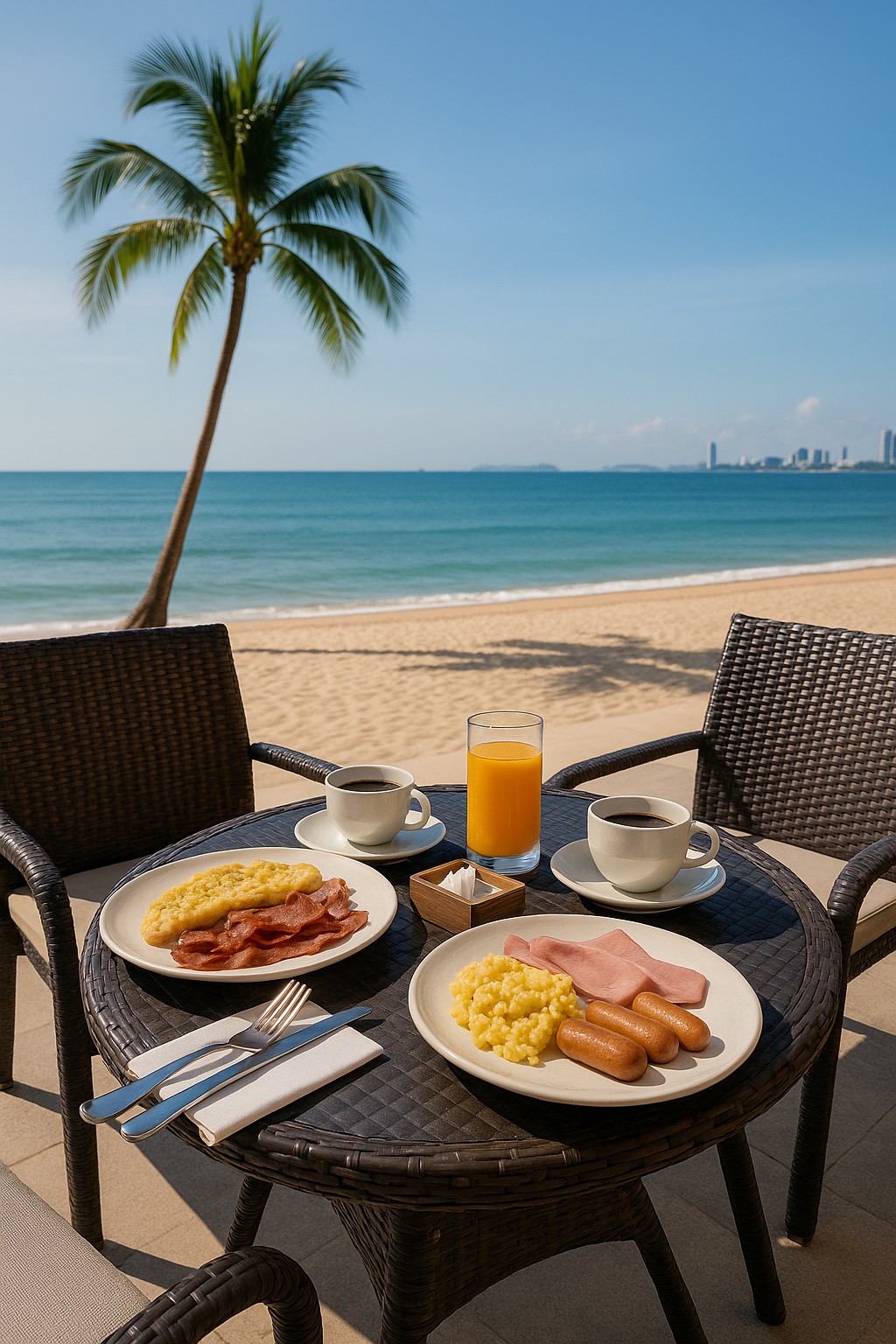 Breakfast Pattaya beach