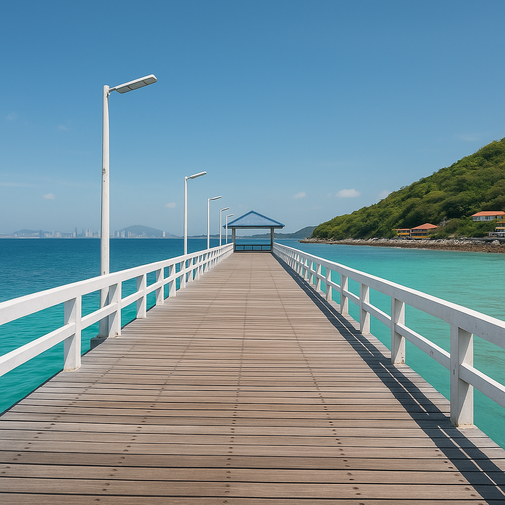 White sandy beach on Koh Larn island