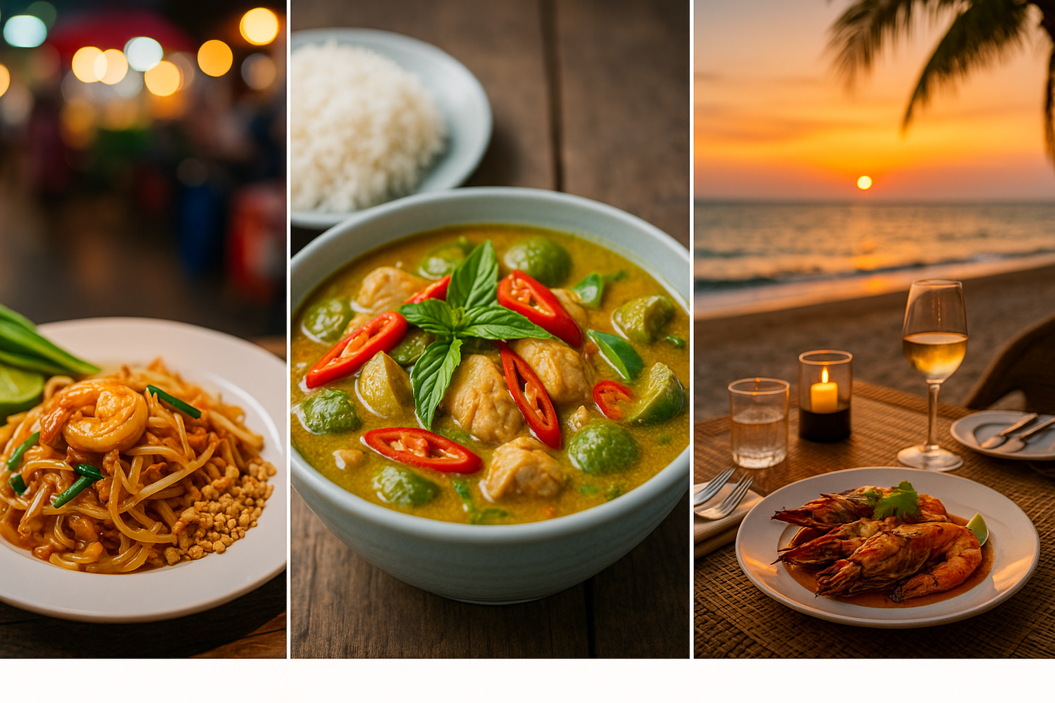 Thai curry and rice in a small local restaurant