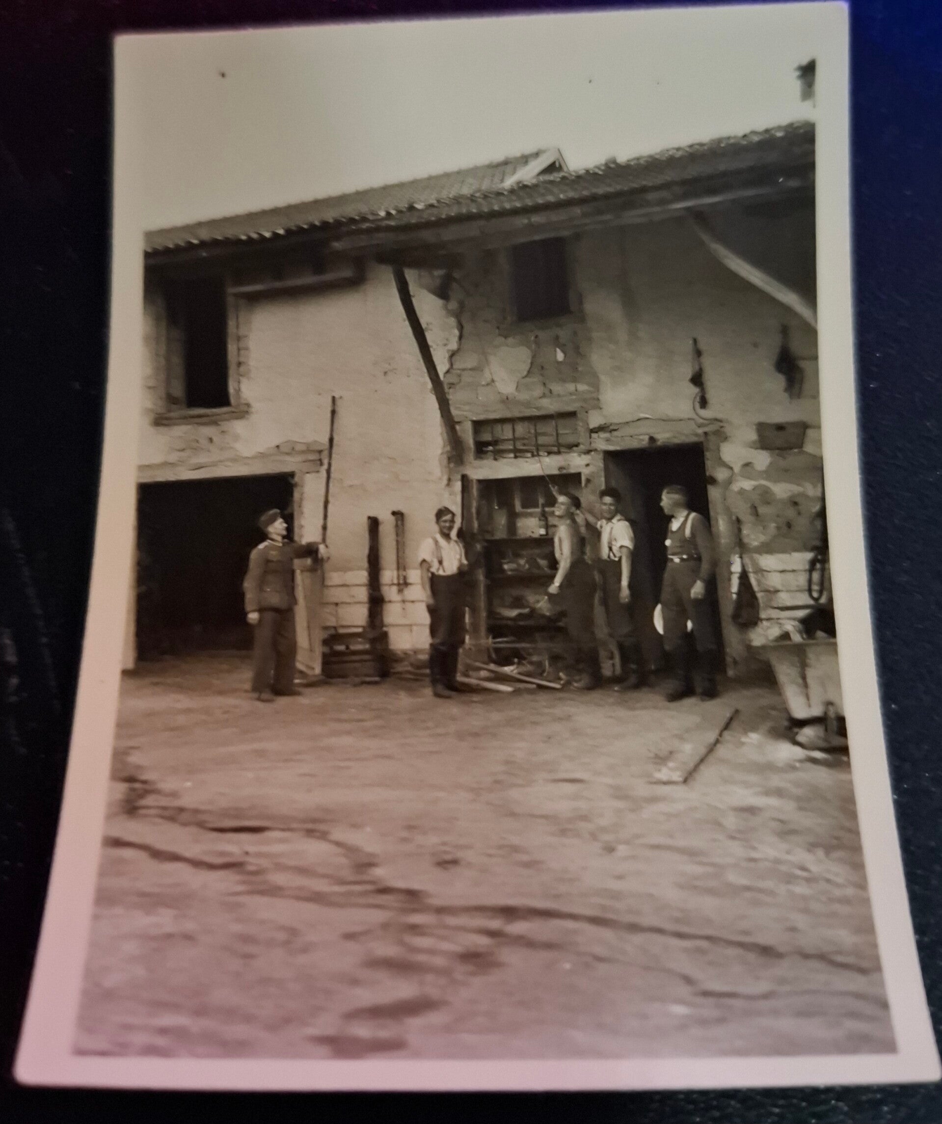 Ww2 foto bij een huis