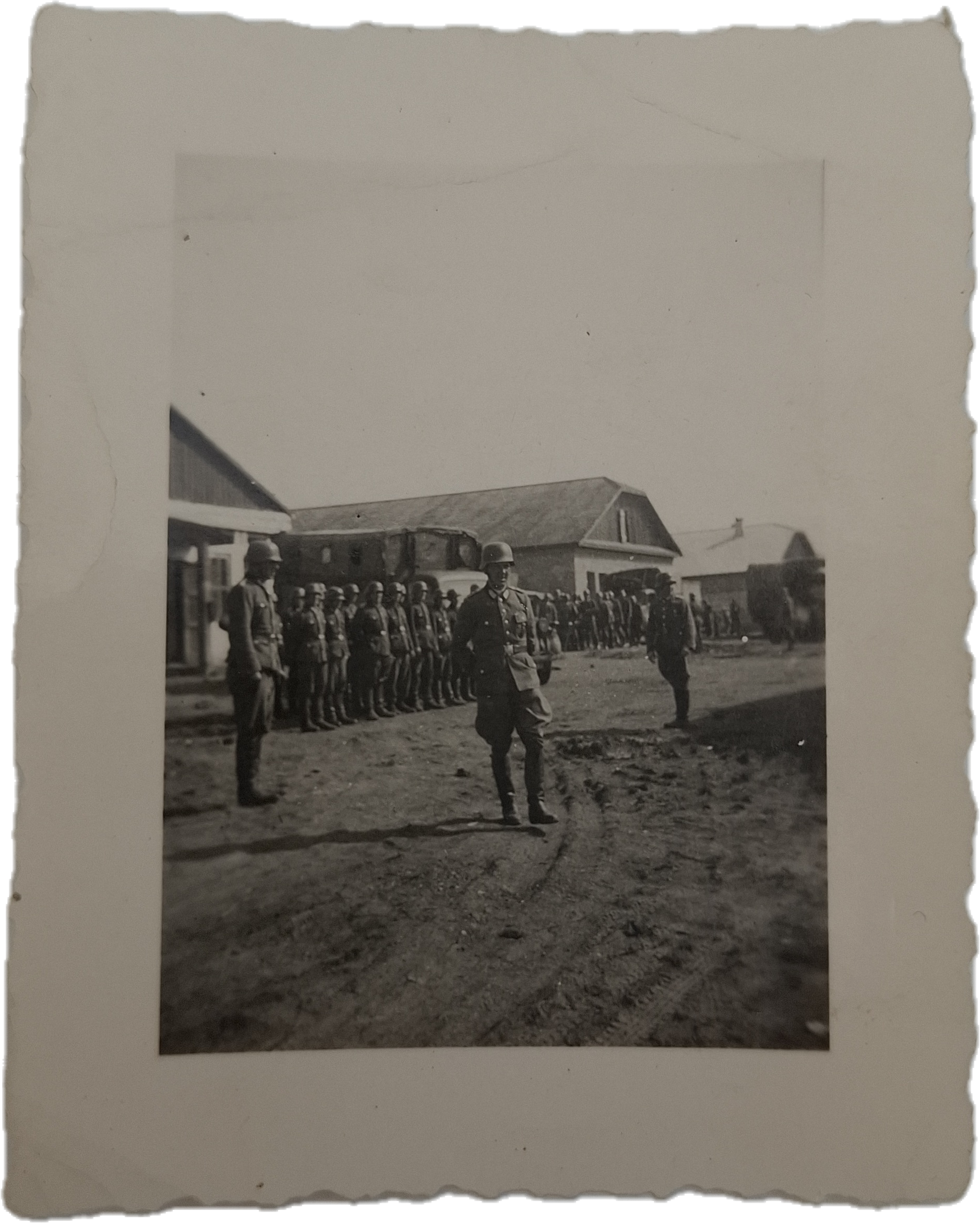 Original WW2 German Photo - Wehrmacht Military Inspection Eastern Front
