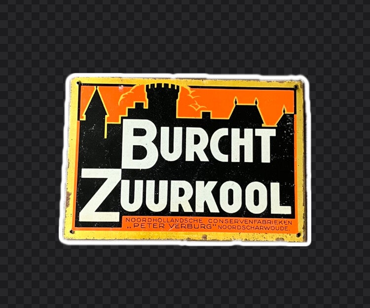 Burcht zuurkool bordje