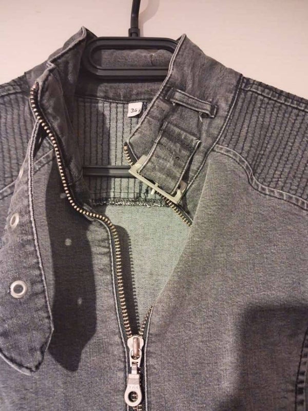 Veste en jean gris