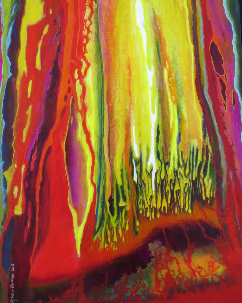 Abstract schilderij met de titel  Innerlijke stromen