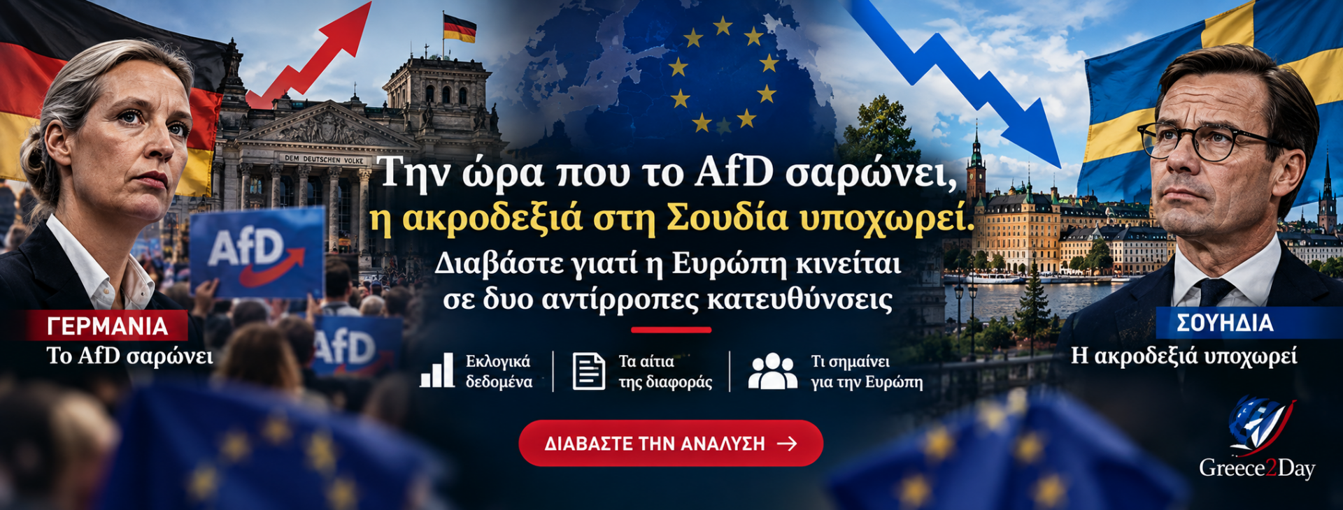 Σουηδία: Η ακροδεξιά υποχώρησε την ώρα που η AfD σαρώνει στη Γερμανία