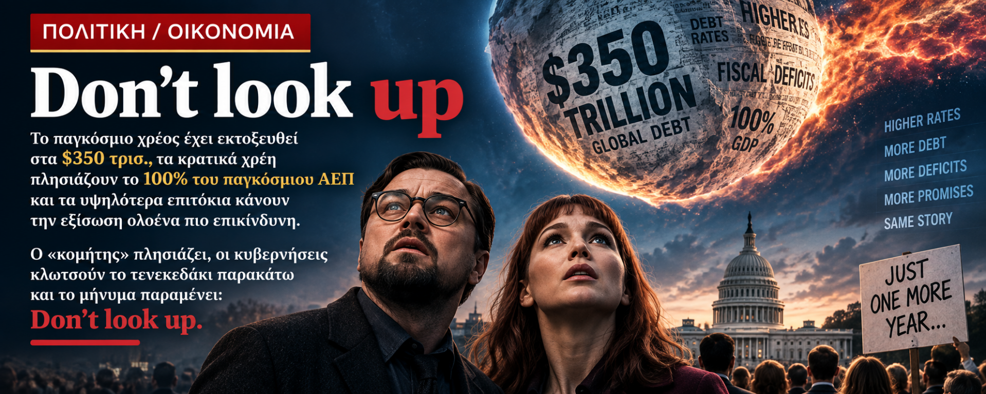 Πολιτική Οικονομία - Don't look up - Παγκόσμιο χρέος 350 τρισ. δολάρια