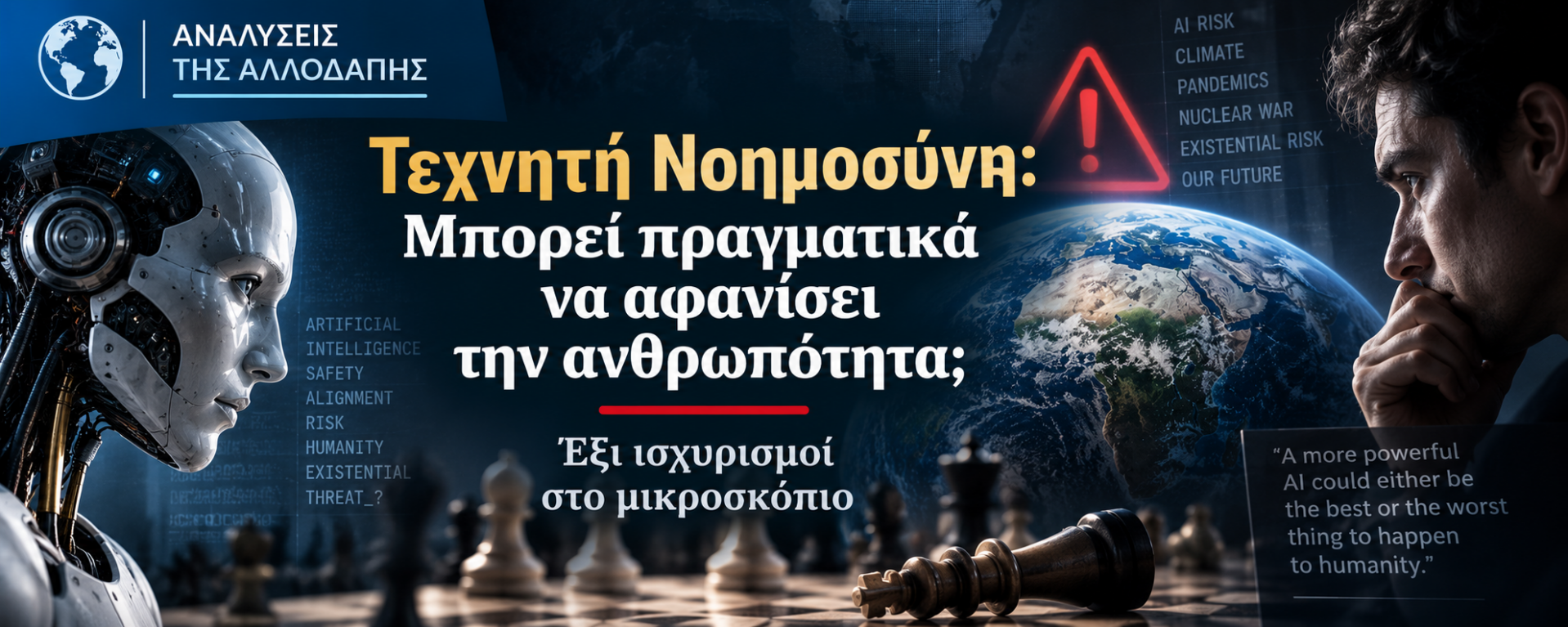 Αναλύσεις της αλλοδαπής - Τεχνητή Νοημοσύνη: Μπορεί πραγματικά να αφανίσει την ανθρωπότητα; Έξι ισχυρισμοί στο μικροσκόπιο