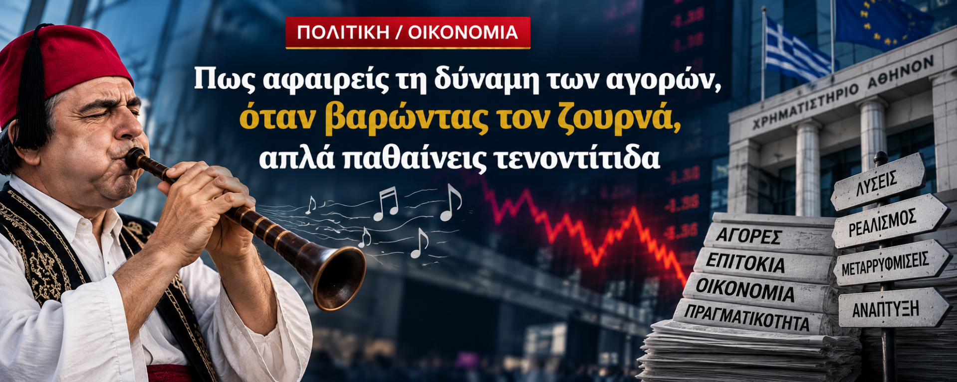 Πολιτική Οικονομία - Πως αφαιρείς τη δύναμη των αγορών, όταν βαράς τον ζουρνά, απλά παθαίνεις τενοντίτιδα