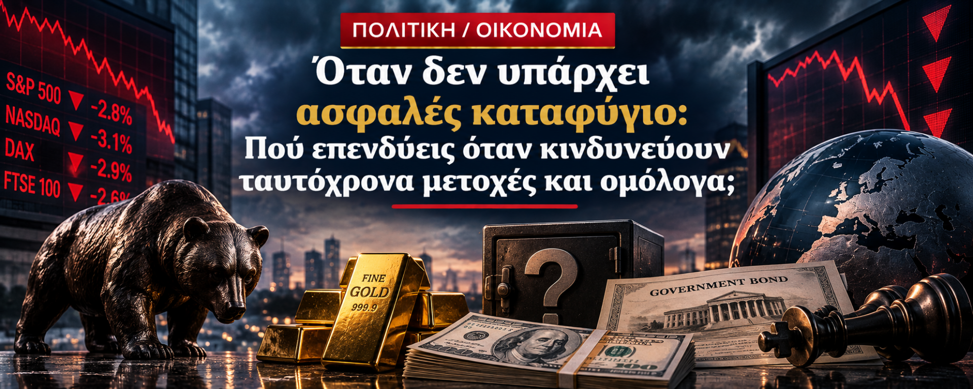 Πολιτική Οικονομία - Όταν δεν υπάρχει ασφαλές καταφύγιο: Πού επενδύεις όταν κινδυνεύουν ταυτόχρονα μετοχές και ομόλογα;