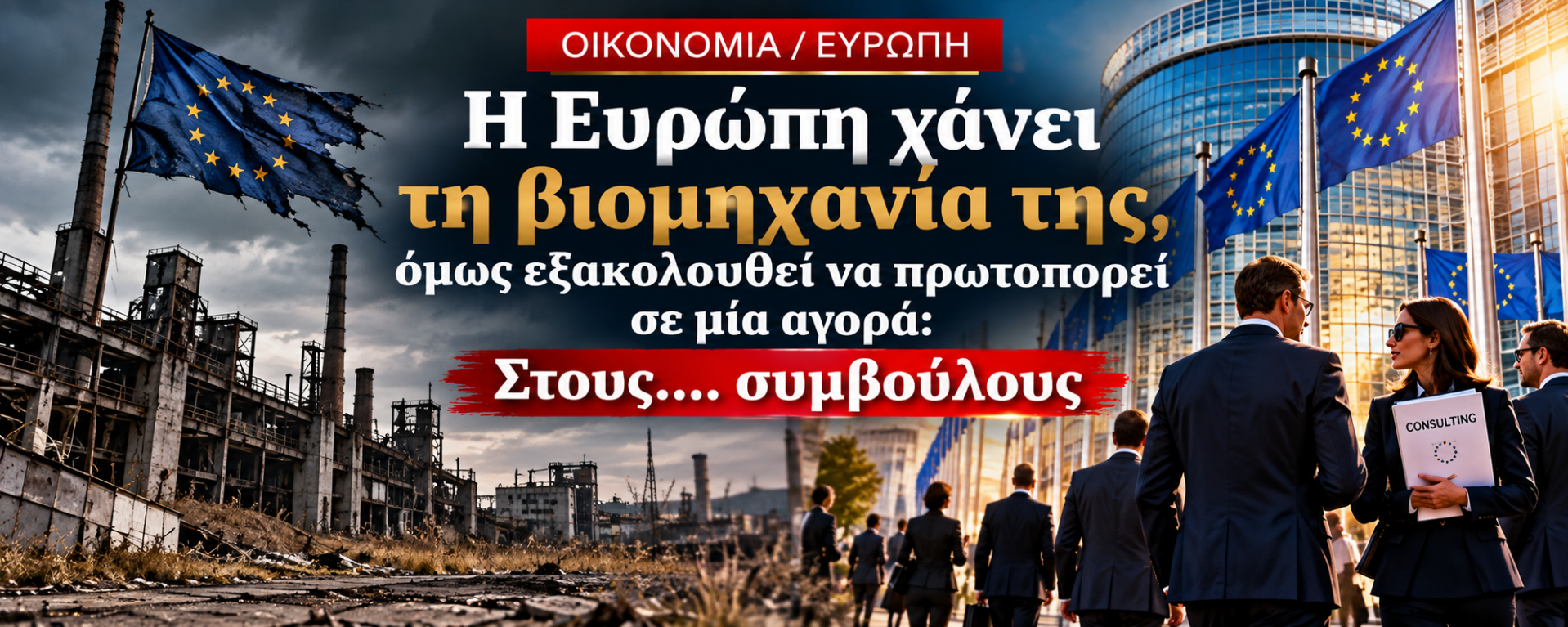 Η Ευρώπη χάνει τη βιομηχανία της, όμως εξακολουθεί να πρωτοπορεί σε μία αγορά - Στους συμβούλους