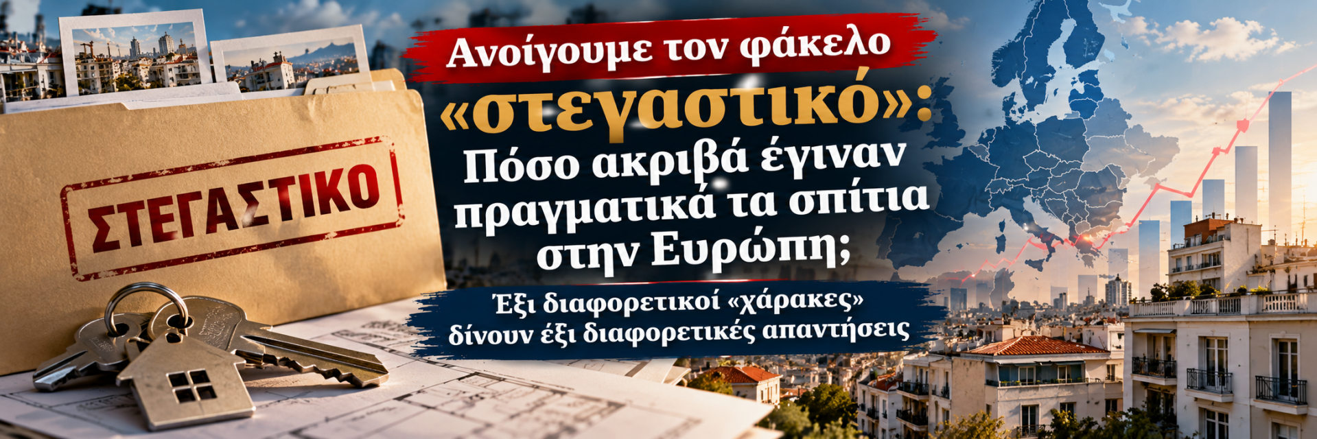 Ανοίγουμε τον φάκελο στεγαστικό - Πόσο ακριβά έγιναν πραγματικά τα σπίτια στην Ευρώπη