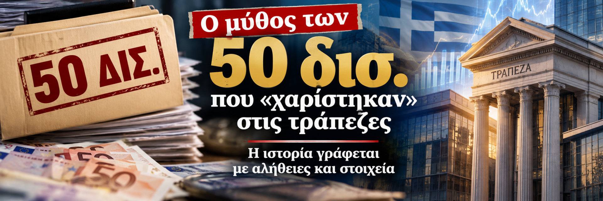 Ο μύθος των 50 δισ. που χαρίστηκαν στις τράπεζες - Η ιστορία γράφεται με αλήθειες και στοιχεία