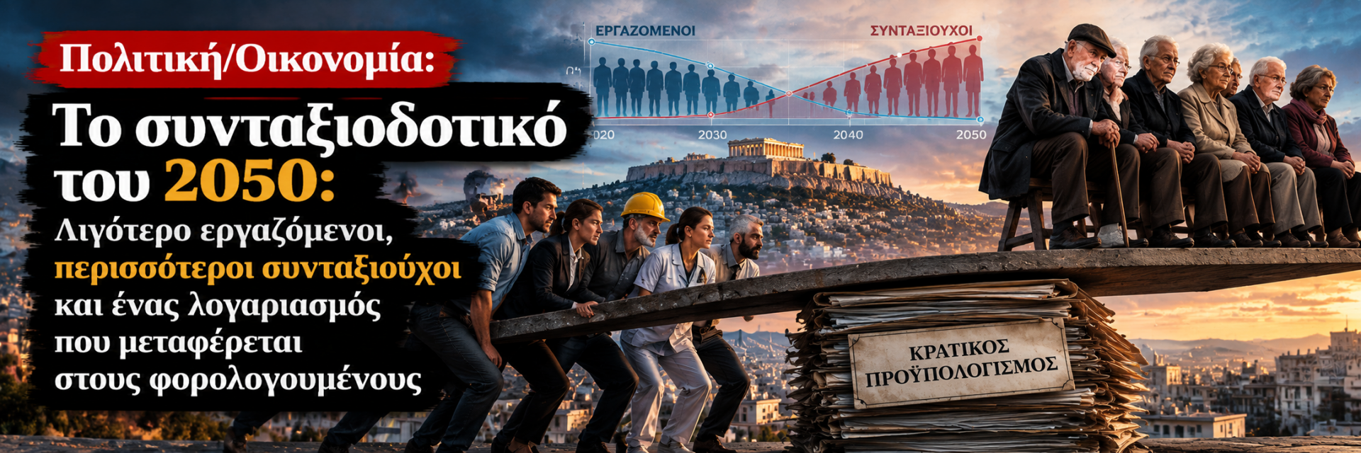 Το συνταξιοδοτικό του 2050 - Λιγότεροι εργαζόμενοι, περισσότεροι συνταξιούχοι