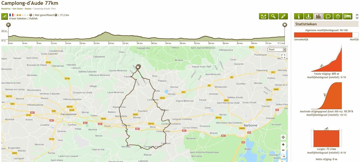 Rit 3: Camplong-d'Aude / Paasvakantie 2018: Félines-Minervois / Cycling ...
