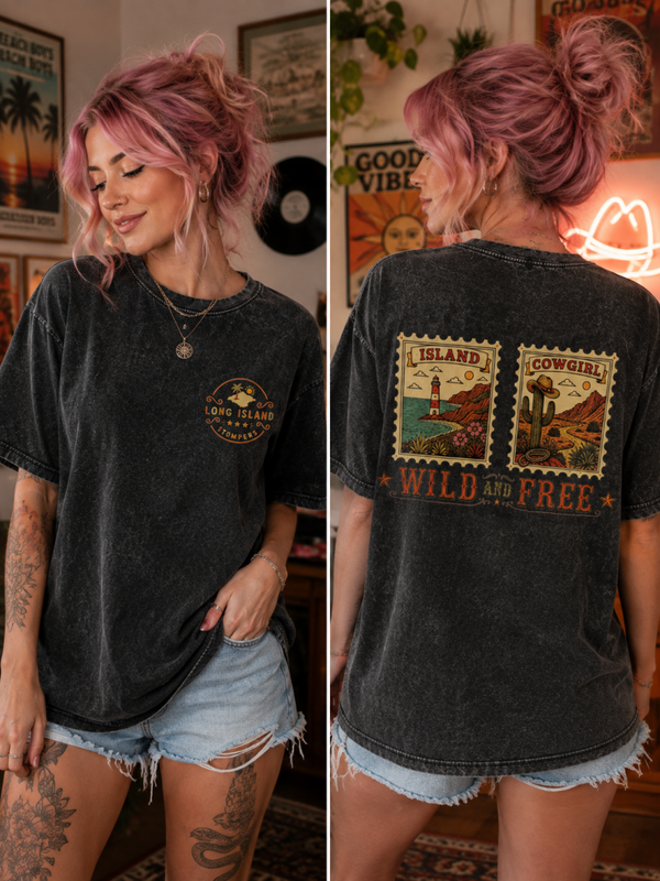 Acid Washed - Wild and Free - Stomper Collab (Slouch fit)