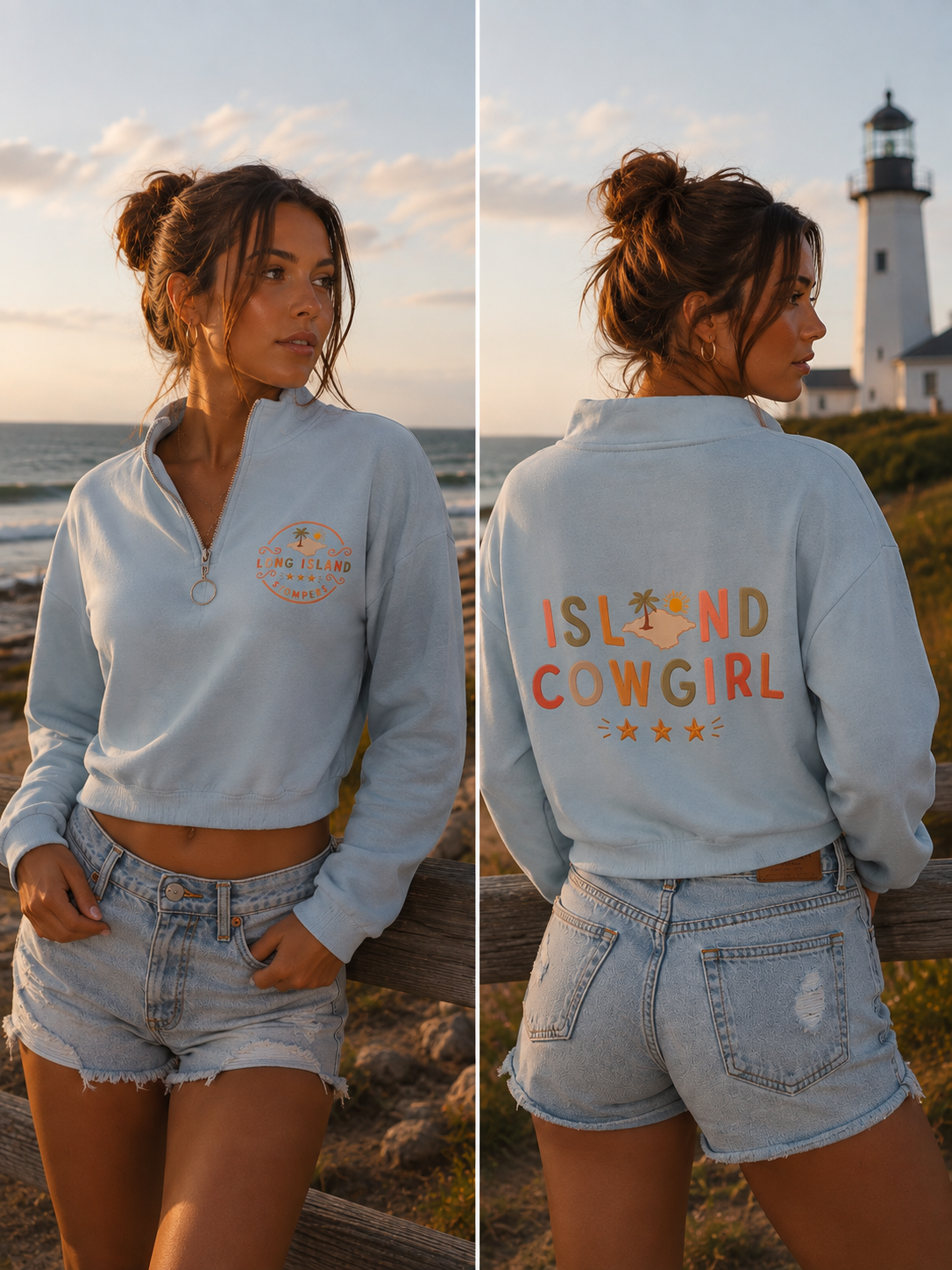 Gathered Cropped Island Cowgirl - Stomper Collab